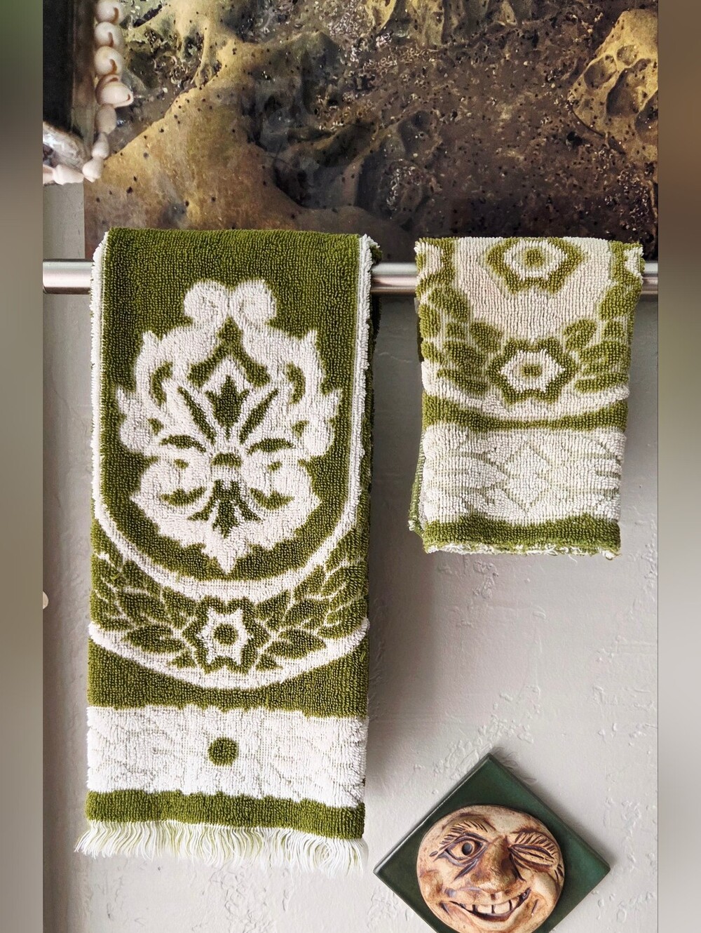 Vintage Fieldcrest 2 Piece Towel Set - Bath & Hand Towel